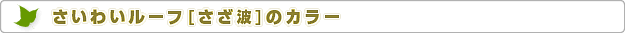 株式会社エコハウスエンジニア　さざ波のカラー